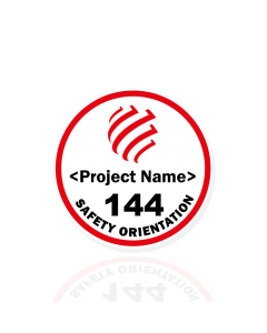 Lane - Project Name & Number Hard Hat Stickers