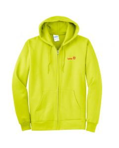 Port & Company - Hi Viz Essential Fleece Full-Zip Hooded Sweatshirt